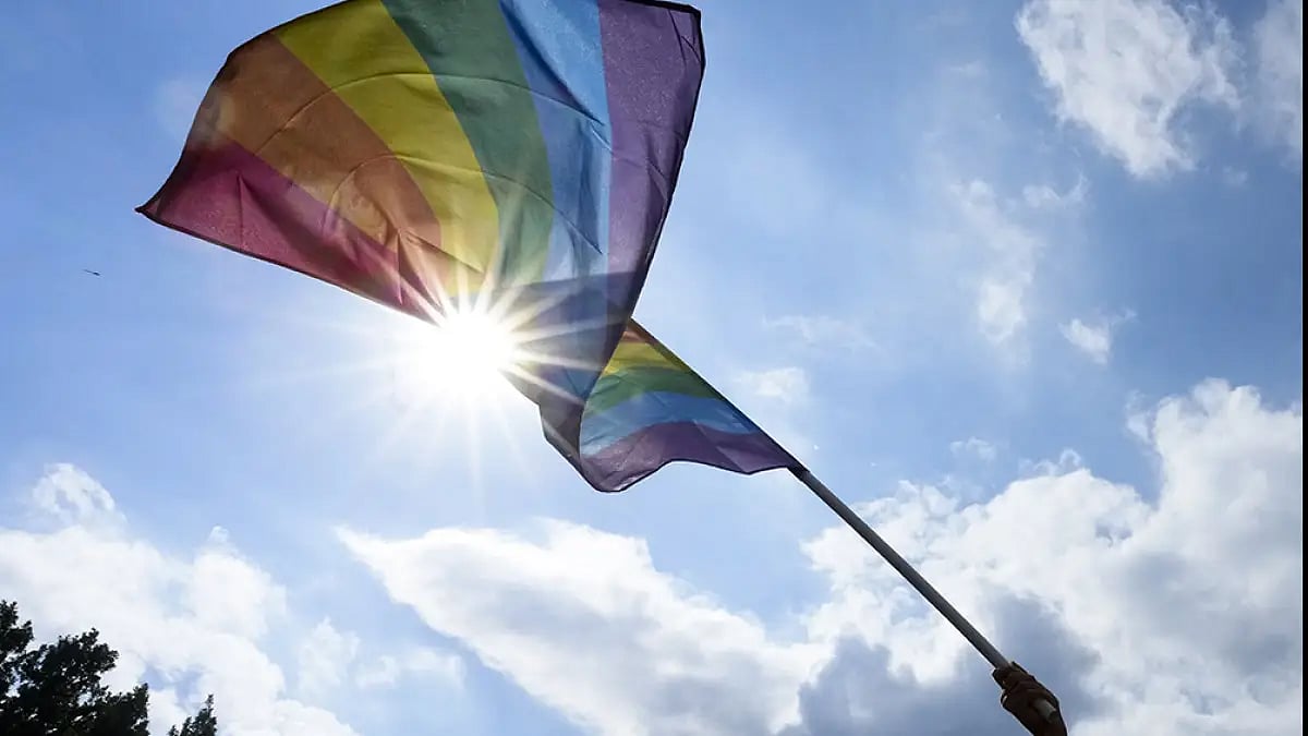 A flag of LGBTQ at pride parade. (Representative image)