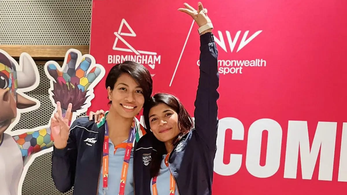 Nikhat Zareen, right, will open her campaign against Helena Ismael Bagao of Mozambique on Sunday.