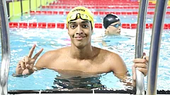 India's Srihari Nataraj qualified for the 100m backstroke semifinals with a timing of 55.58 seconds at CWG 2026. - File
