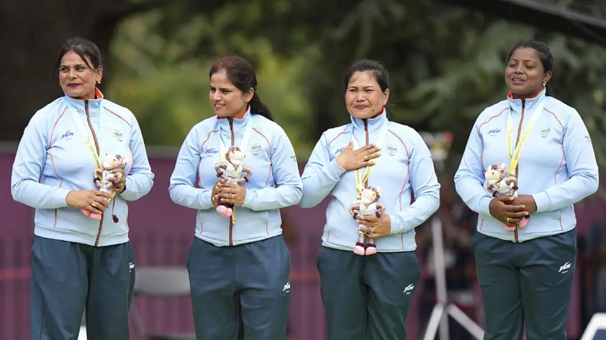 The women's quartet won India's first-ever Commonwealth Games medal in lawn bowls.