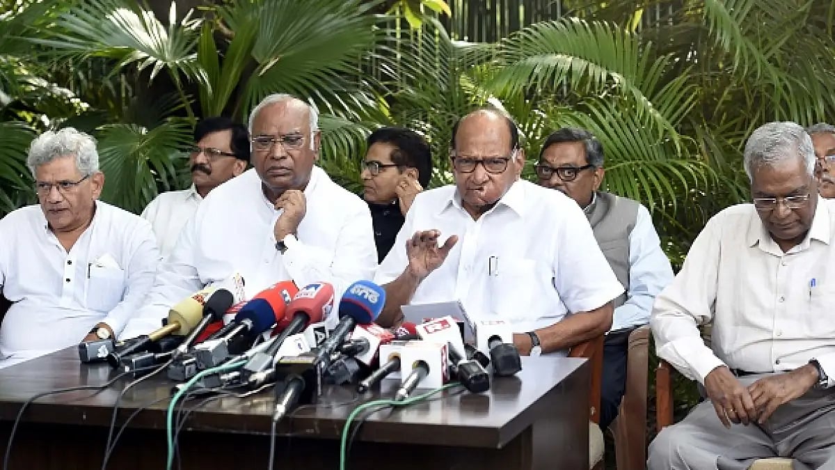 NCP leader Sharad Kumar with other leaders 