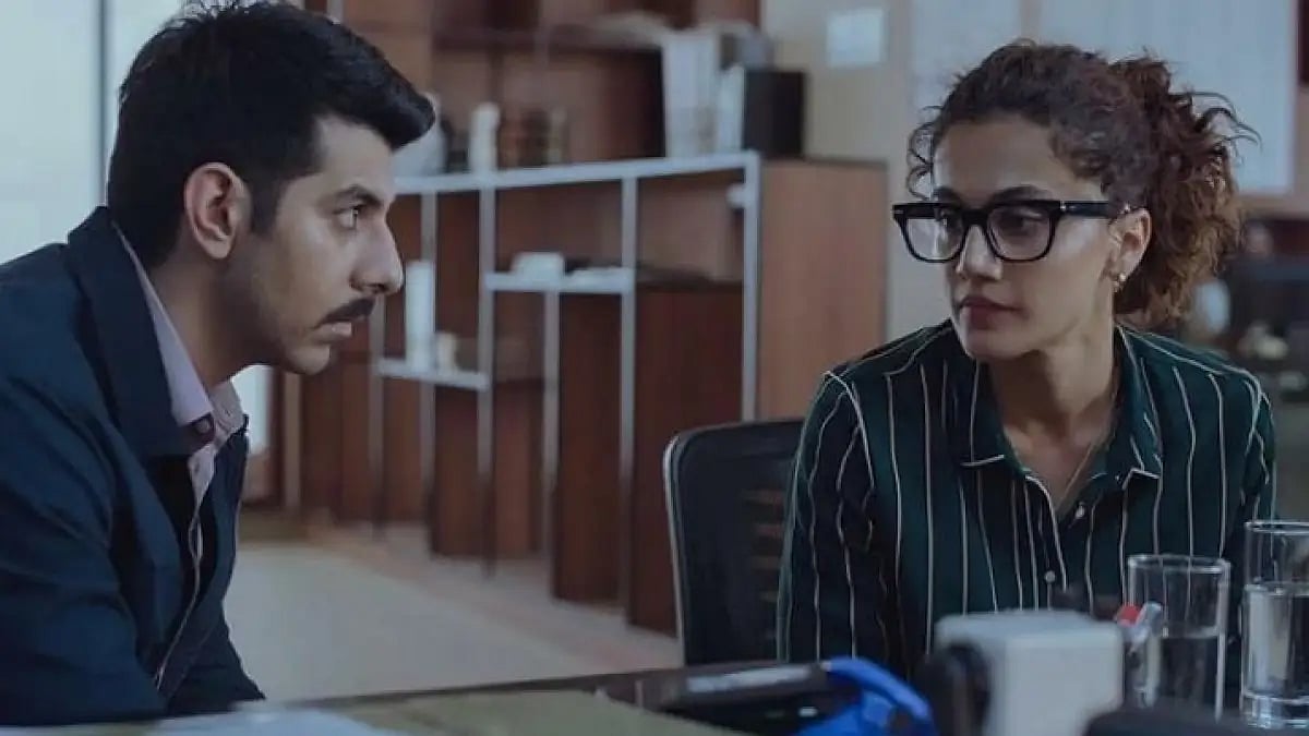 Taapsee Pannu With Pavail Gulati In A Still From ‘Dobaaraa’