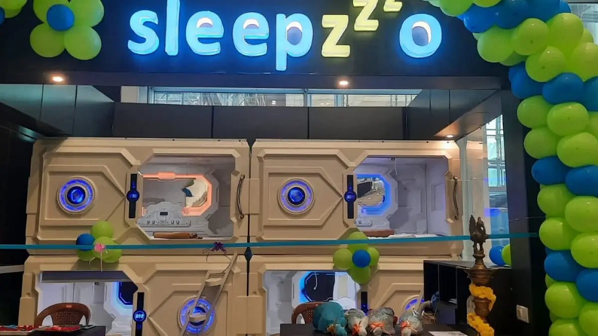  Known as Sleepzo, these sleeping pods can be accessed by domestic travellers.