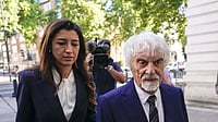 Bernie Ecclestone Detained In Portugal After Shotgun Found On Private Jet File : Bernie Ecclestone at Westminster Magistrates Court, London on Aug. 22, 2022.