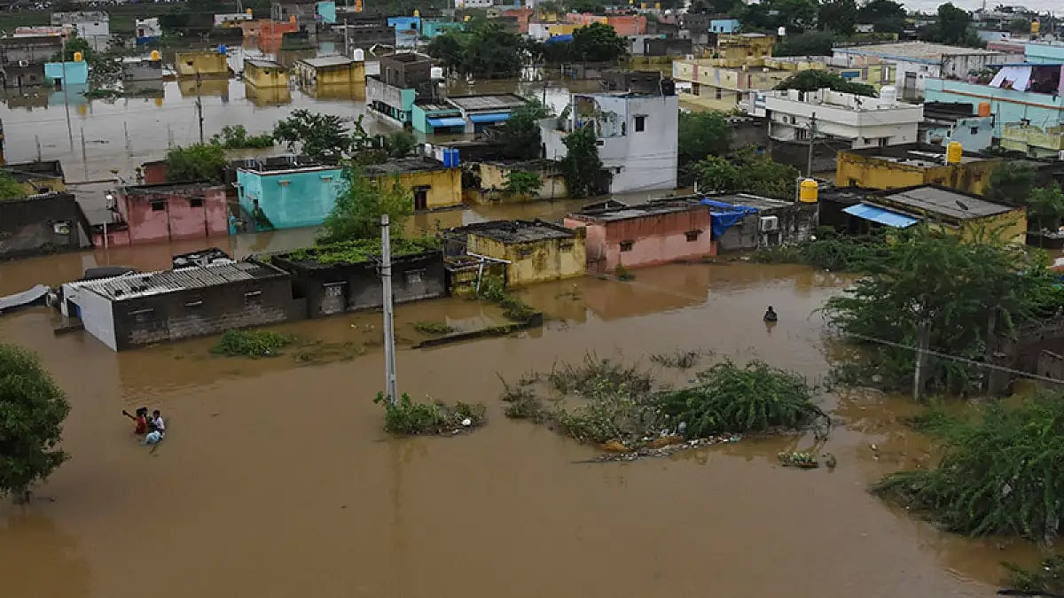 Kharif crops damaged due to incessant rainfall that hit Maharashtra's Latur district 