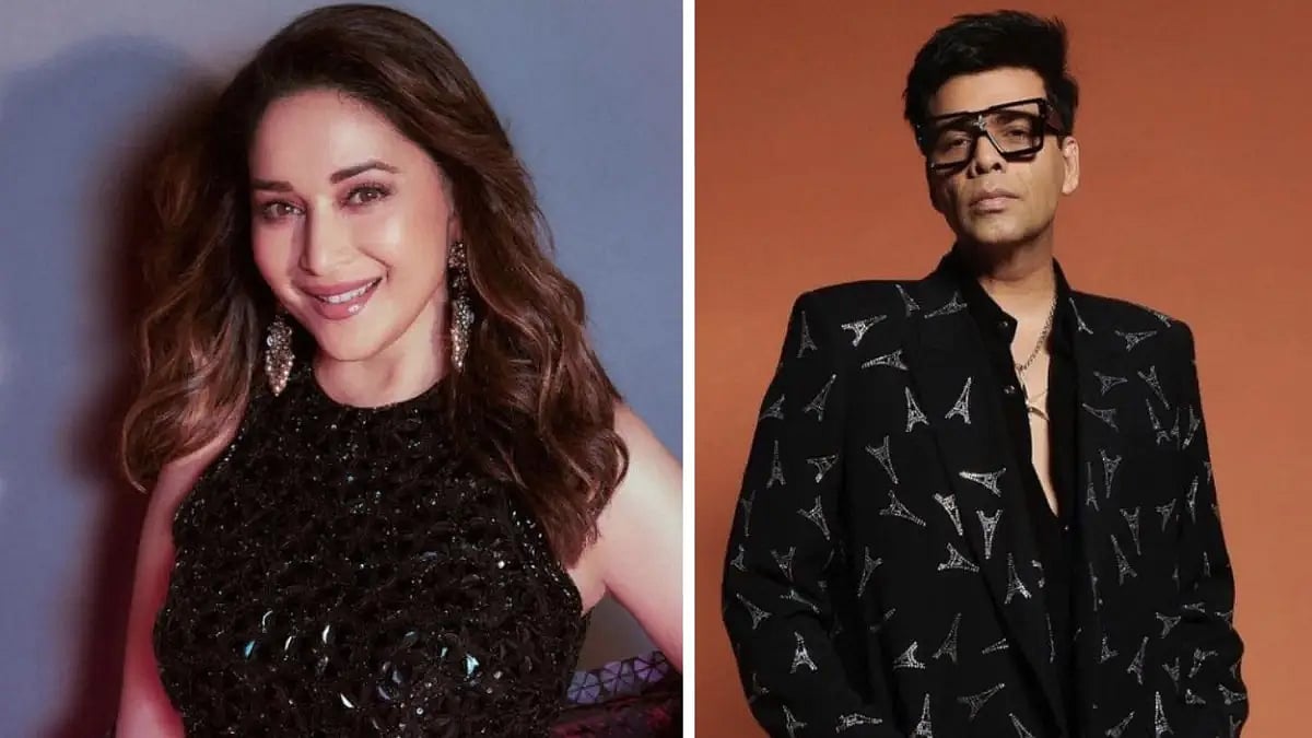 Madhuri Dixit and Karan Johar