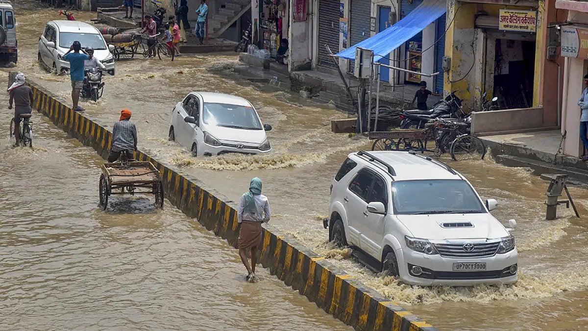 Waterlogging After Rains Leads To Traffic Jams In Delhi