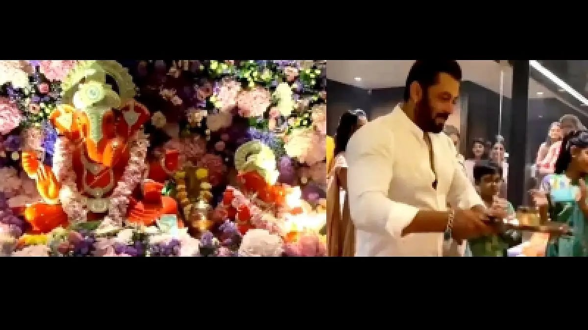 Salman Khan Shares Glimpses Of Ganpati Aarti At Sister Arpita's Home