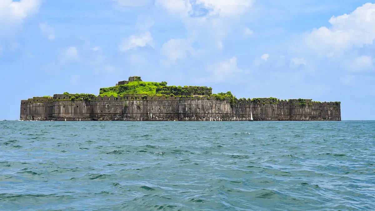 The imposing Murud Janjira is situated on a rock near the port town of Murud, 165kms south of Mumbai
