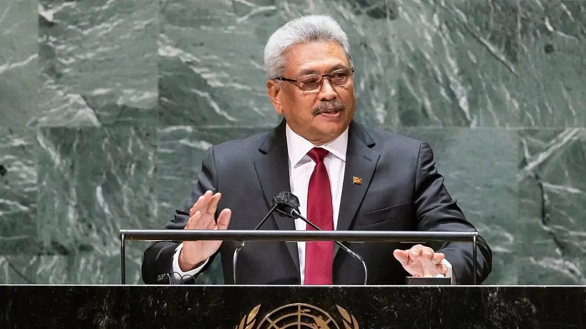 Former Sri Lankan President Gotabaya Rakapaksa
