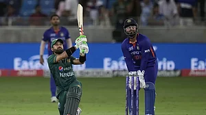 Pakistan's Mohammad Rizwan hit 71 off 51 against India. Catch highlights of IND vs PAK, Asia Cup match. Photo: AP