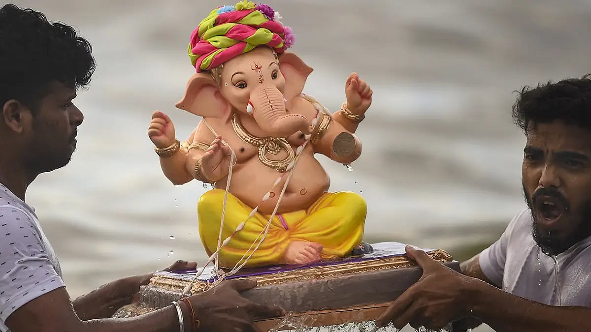 File photo : Thane recorded three missing persons, of whom one body has been found. In Amravati, one man is feared to have drowned during the immersion ceremony.