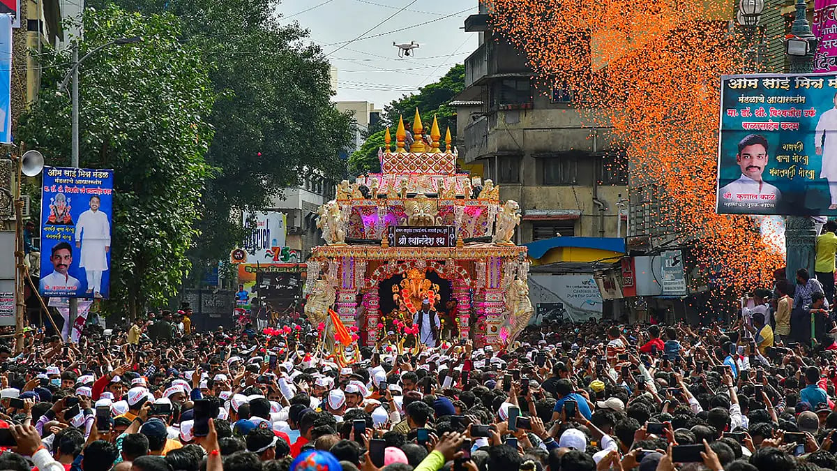Ganesh Chaturthi celebration in Pune