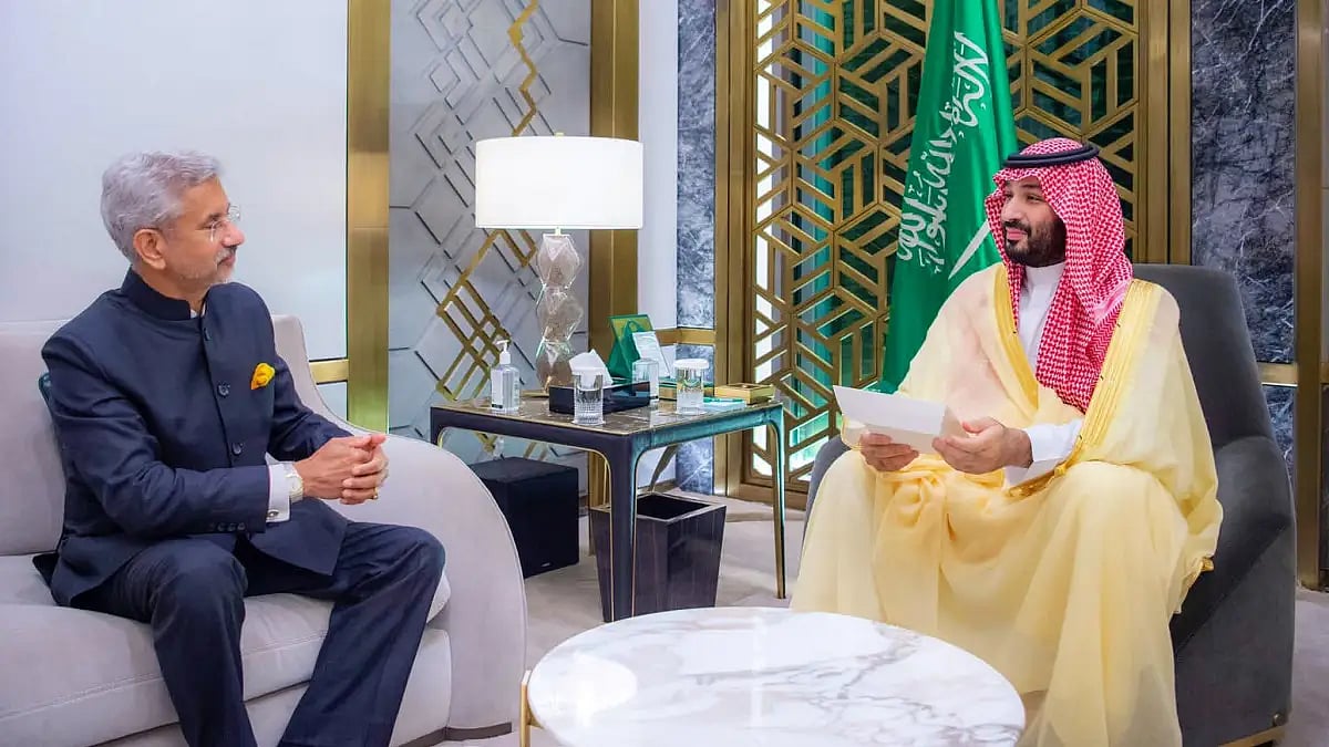 External Affairs Minister S Jaishankar meeting Saudi Arabia's Crown Prince Mohammed bin Salman