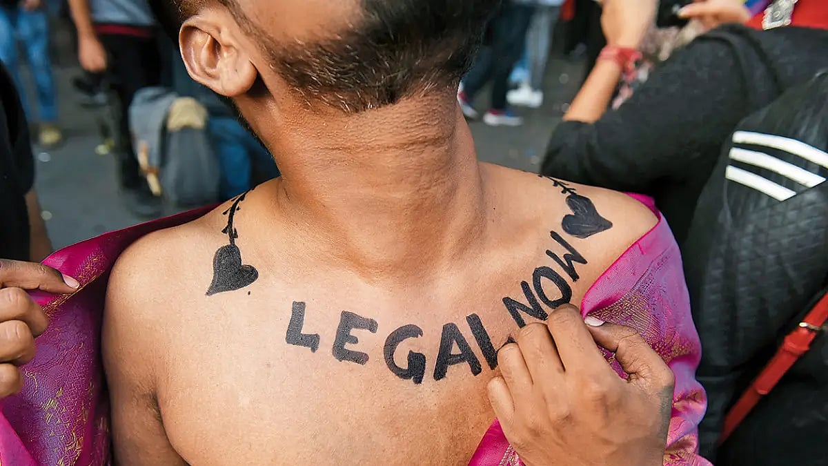 An LGBT community member at Qeer Pride Parade (Representative image)
