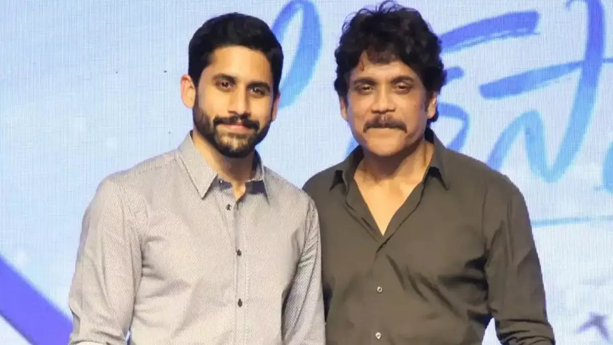 Naga Chaitanya with father Nagarjuna
