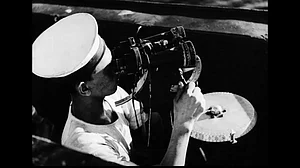 A look-out on board a Royal Indian Navy.