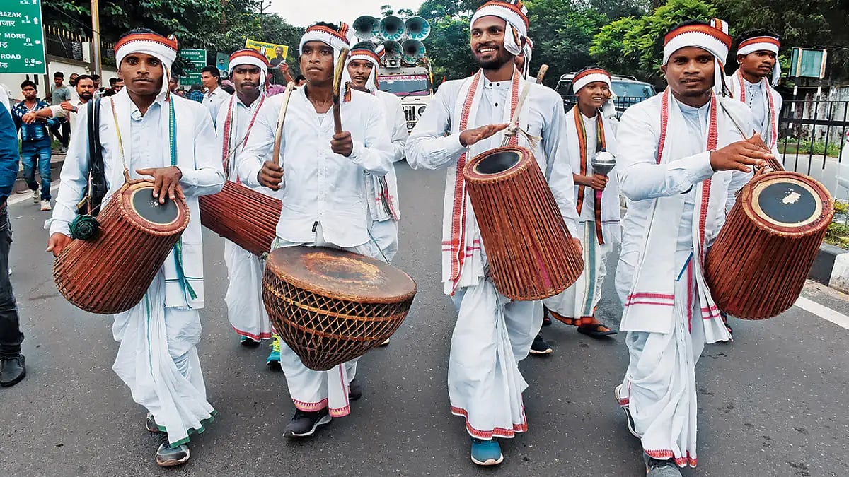 A thumbs up: Tribals celebrate the new domicile policy Ranchi
