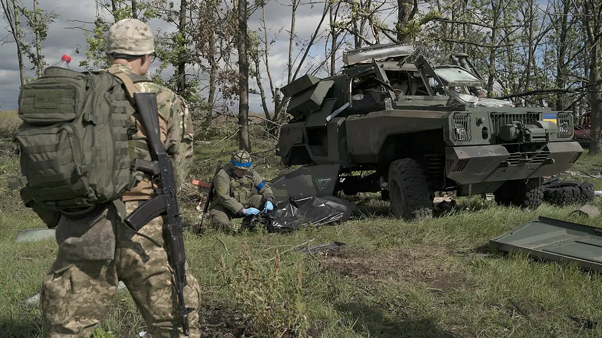 Russia Ukraine War Battlefield Bodies