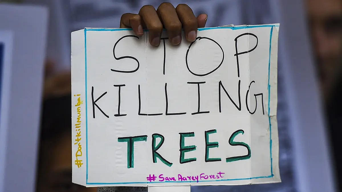 Demonstration for climate protection in Mumbai 