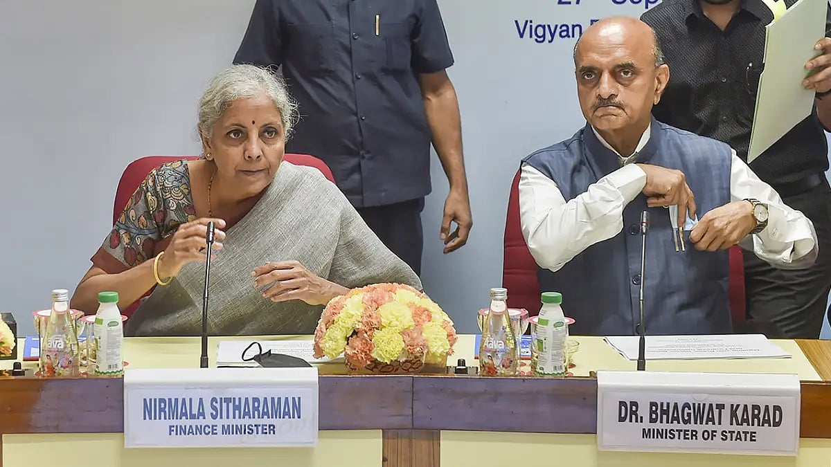 Nirmala Sitharaman with Bhagwat Karad