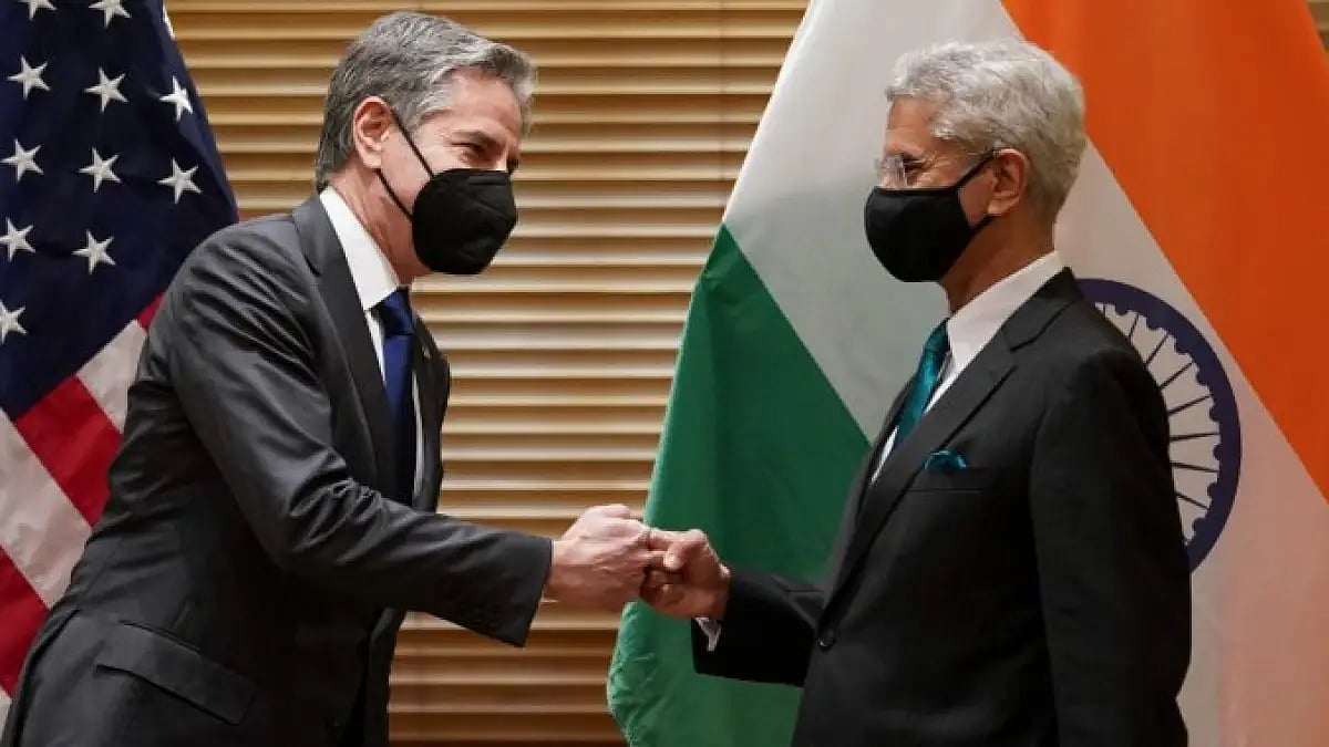 US Secretary of State Antony Blinken with External Affairs Minister S Jaishankar