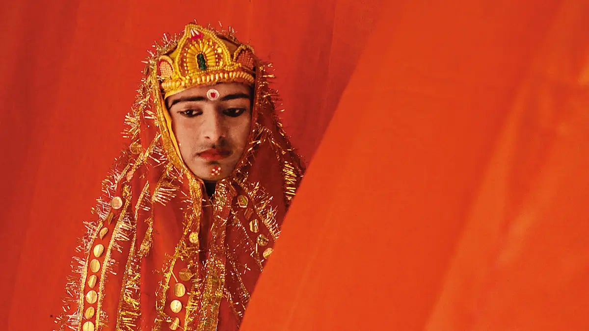 Resplendent: An Indian artist dressed as Sita for a staging of Ramleela in Allahabad, 2018