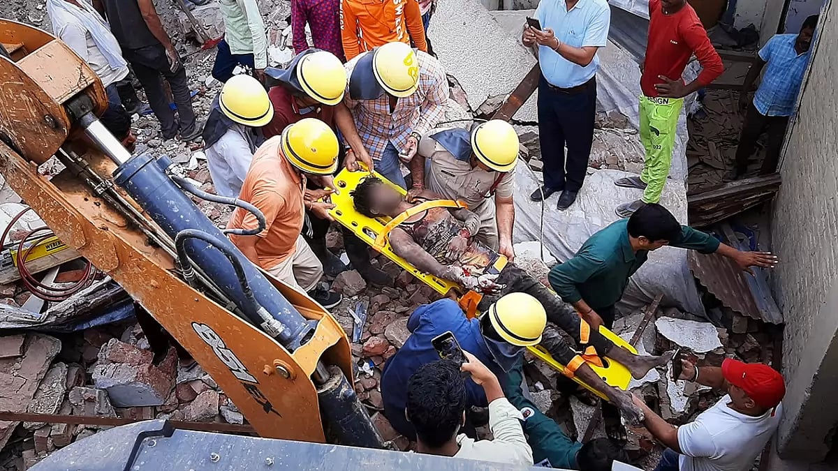 Building collapses in Gurugram 