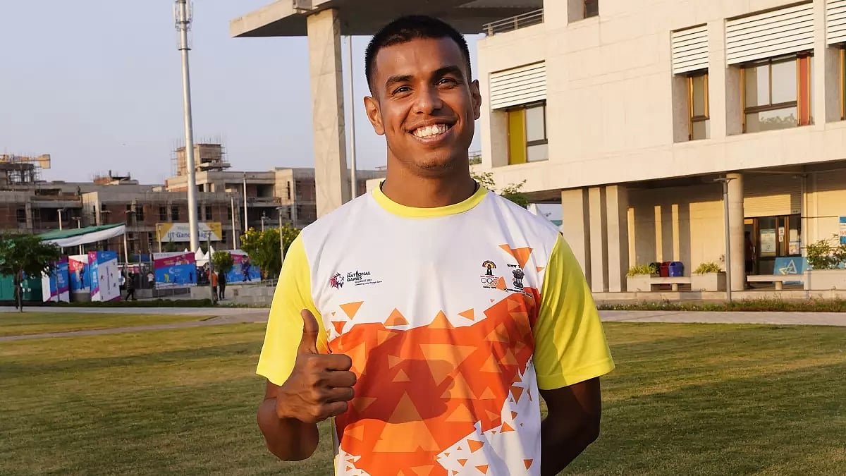Although Amlan Borgohain's family is based in Hyderabad, the Assam sprinter trains in Bhubaneshwar.