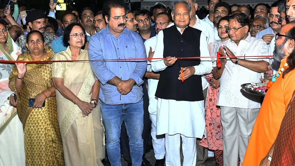 Rajasthan CM Ashok Gehlot unveiled Bharat Jodo Setu in Jaipur on Thursday