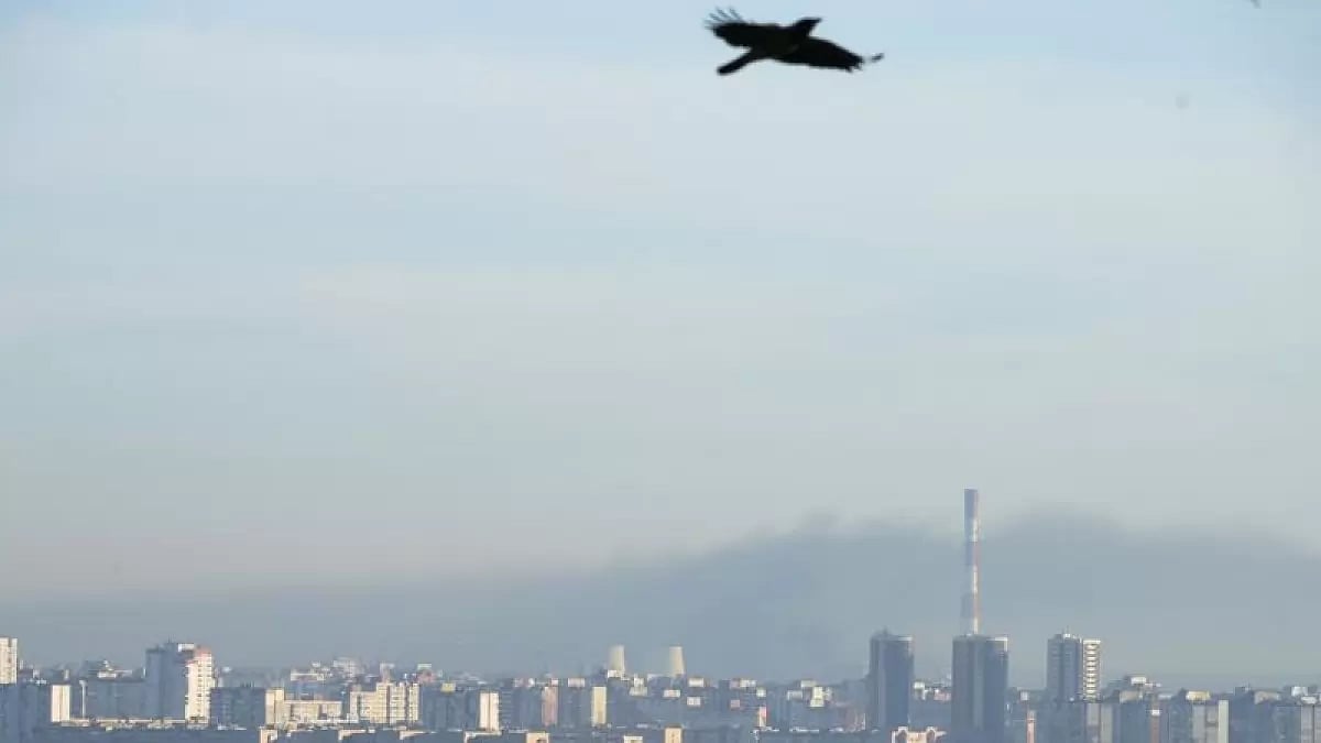 Smoke clouds erupting in Ukraine after Russian shelling