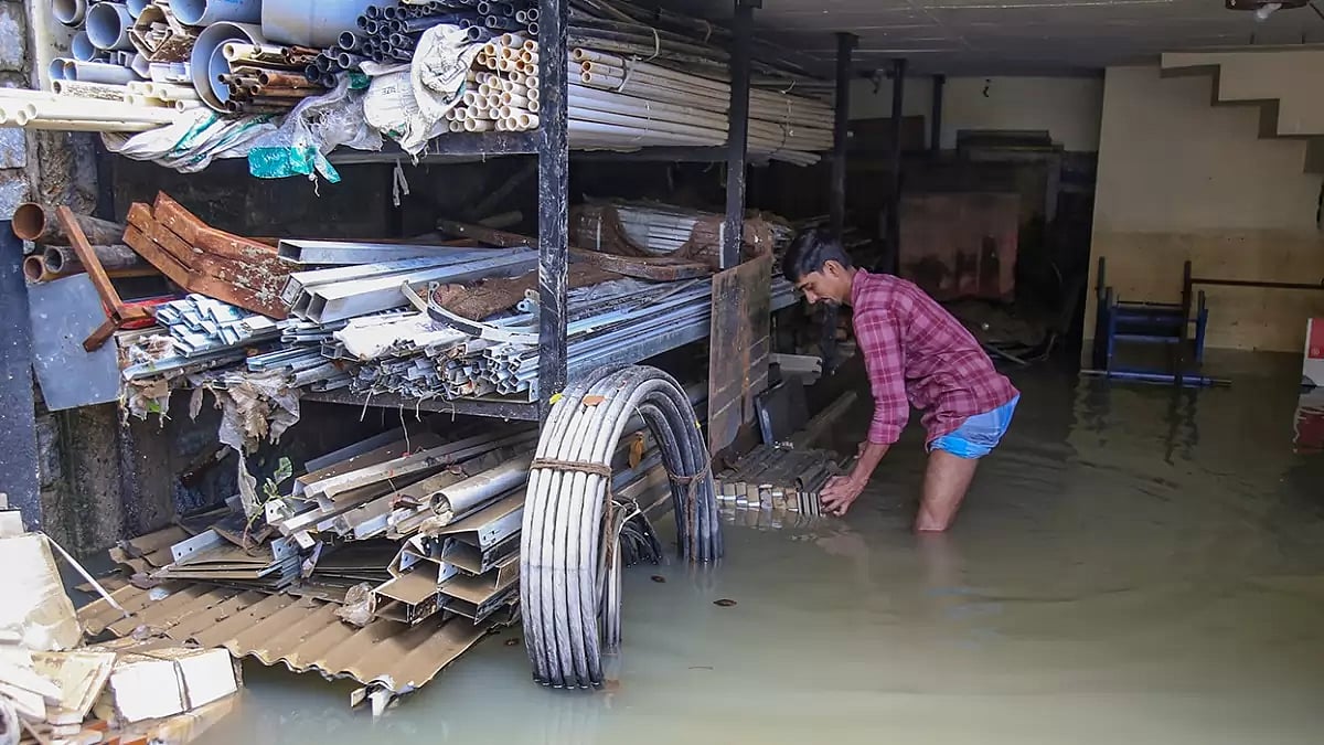 Waterlogging after rain in Bengaluru