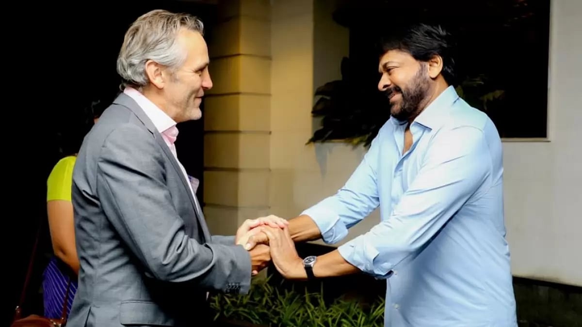 Chiranjeevi with the British Deputy High Commissioner