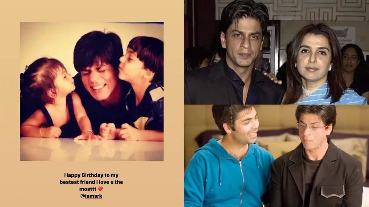 Suhana Khan, Farah Khan, Karan Johar wish SRK on his birthday