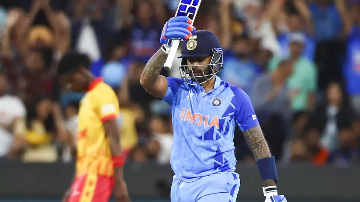 Suryakumar Yadav has scored three 50s in 3 out of 5 matches in the T20 World Cup.