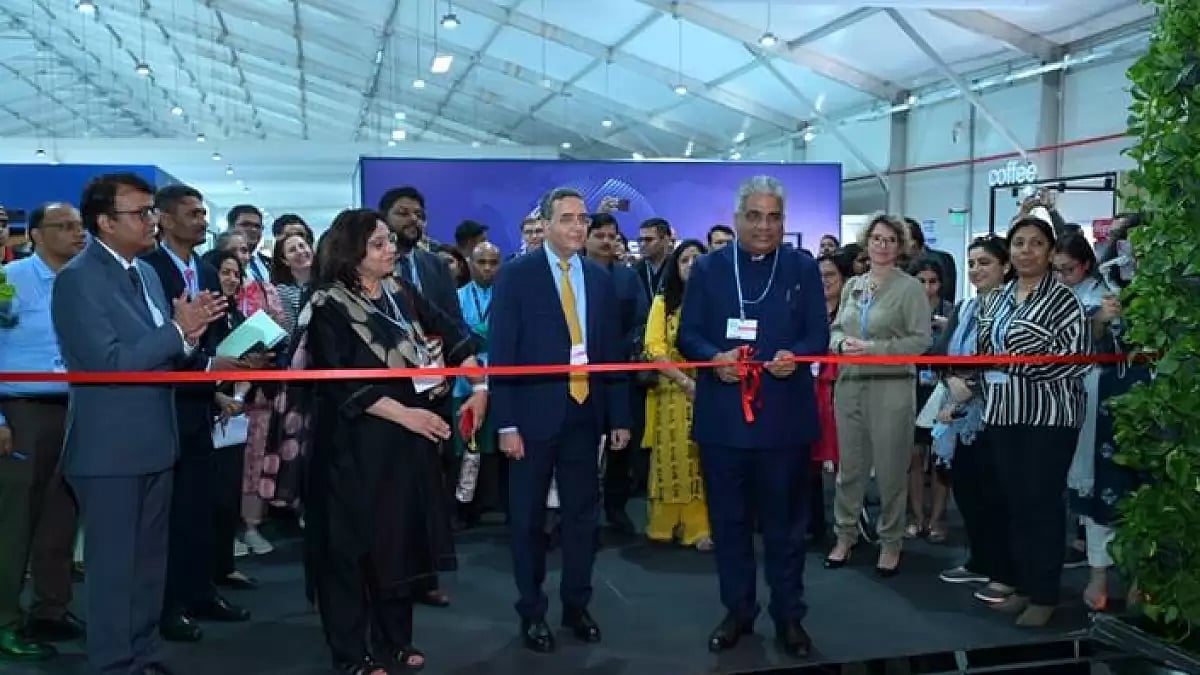 Union Environment Minister Bhupender Yadav inaugurating the India pavilion at COP27 in Egypt.