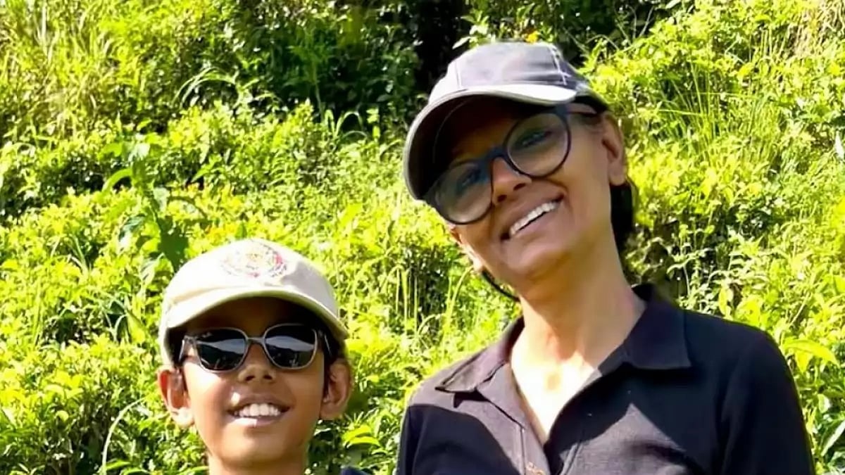 Nandita Das and her Son 