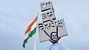 Secular Assertion: A man wears the artwork declaring “I am secular”