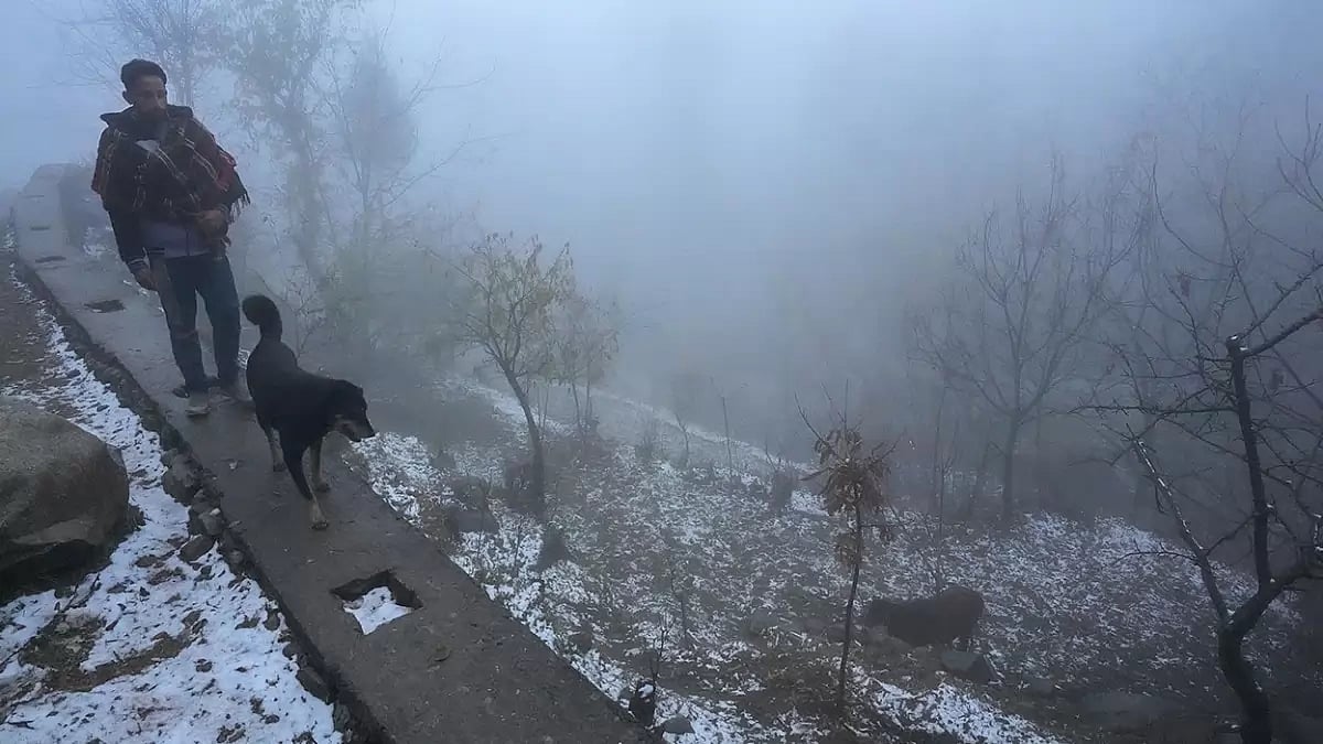 Snowfall in Kashmir