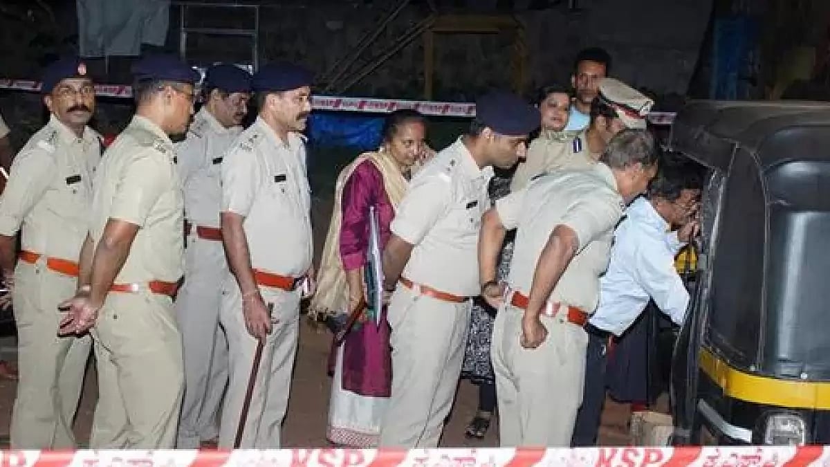 The police conducted a raid on the accused's house on Monday morning.