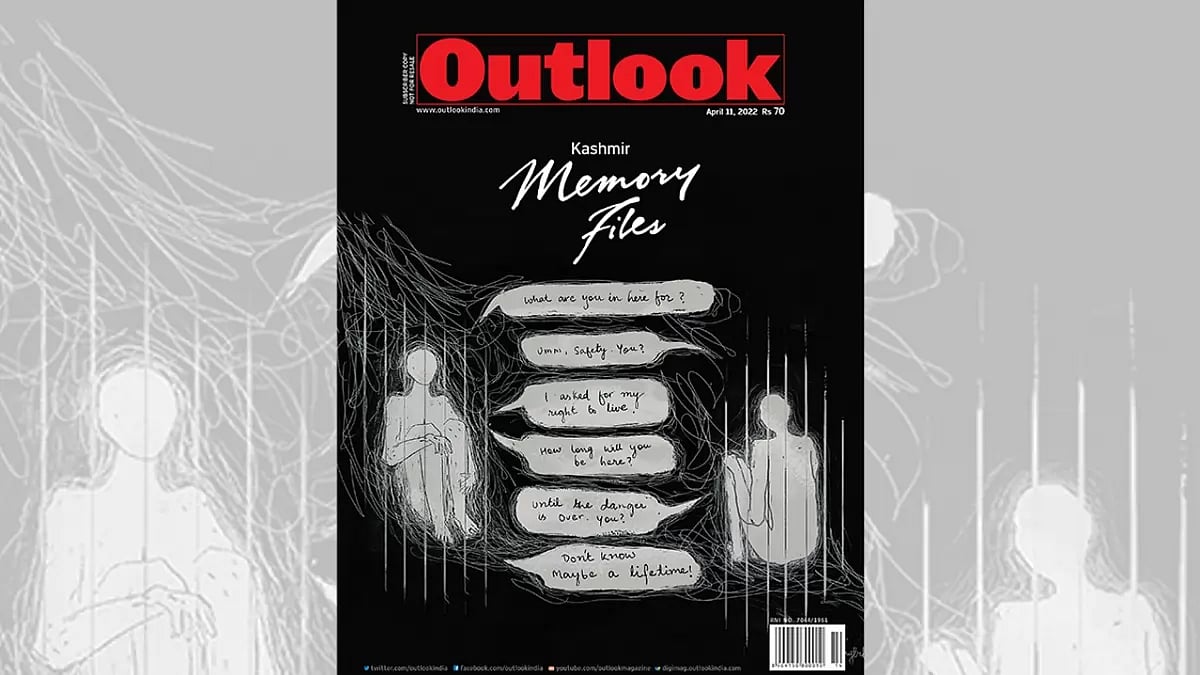 Cover illustration from Outlook magazine's cover issue on 'The Memory Files' 