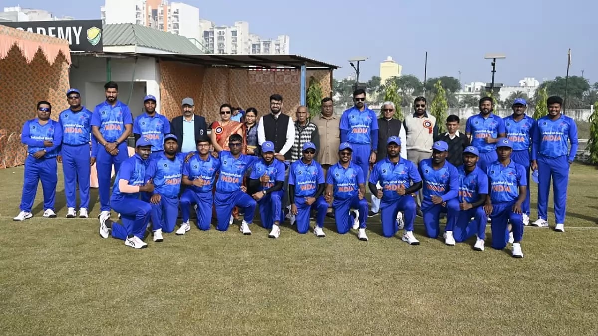 The Indian blind cricket team 