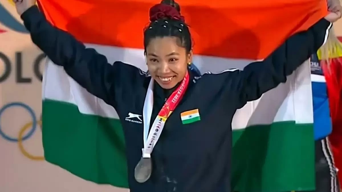 It is Mirabai Chanu's second Worlds medal, she had won a gold in 2017.