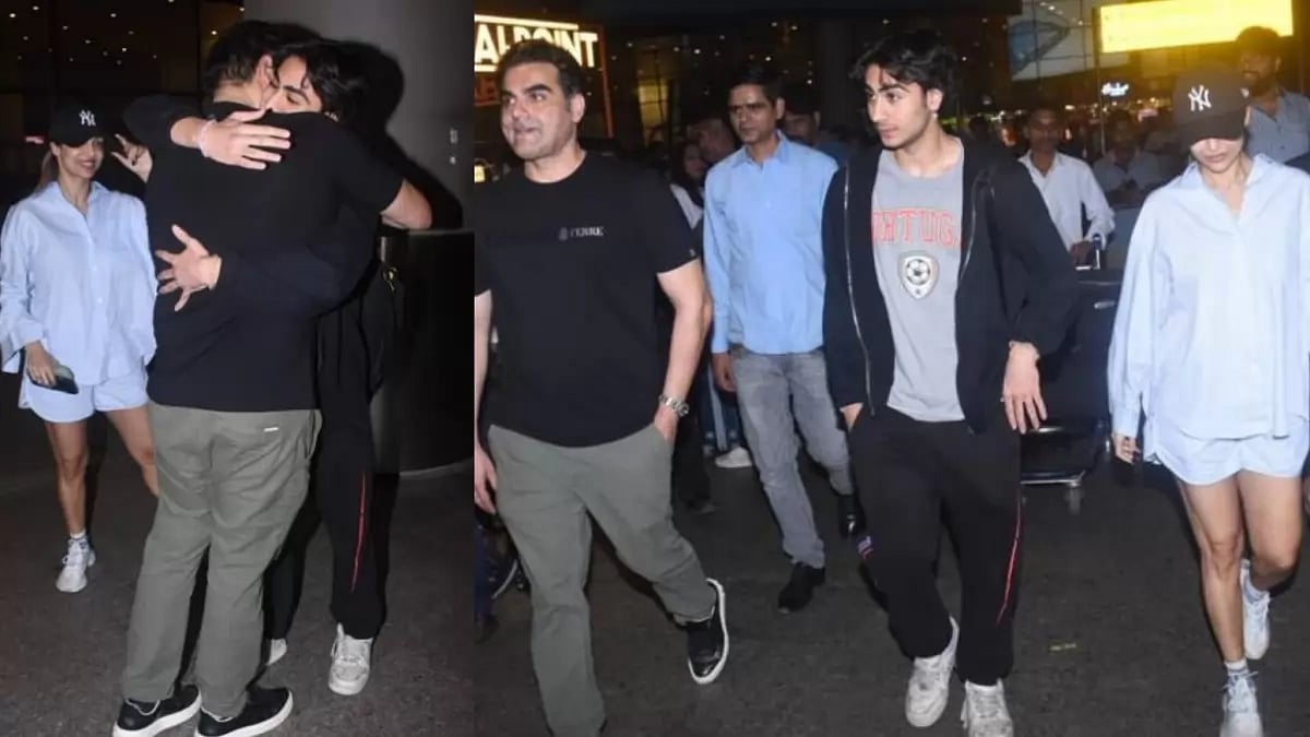 Malaika Arora, Arbaaz Khan Receive Their Son Arhaan Khan At The Airport
