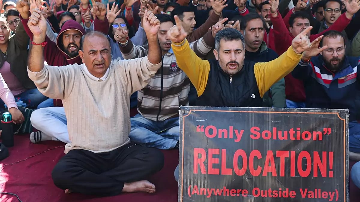 Kashmiri Pandits protest in Jammu