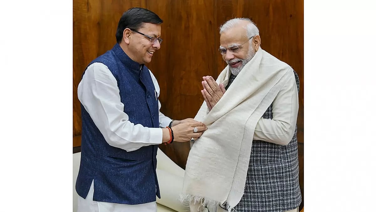 Pushkar Singh Dhami meets PM Modi