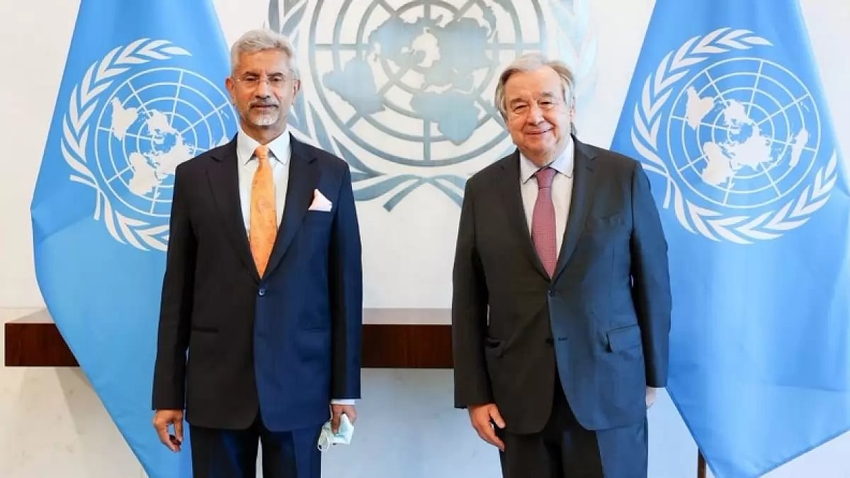 EAM S Jaishankar with UN Secretary-General Antonio Gueterres
