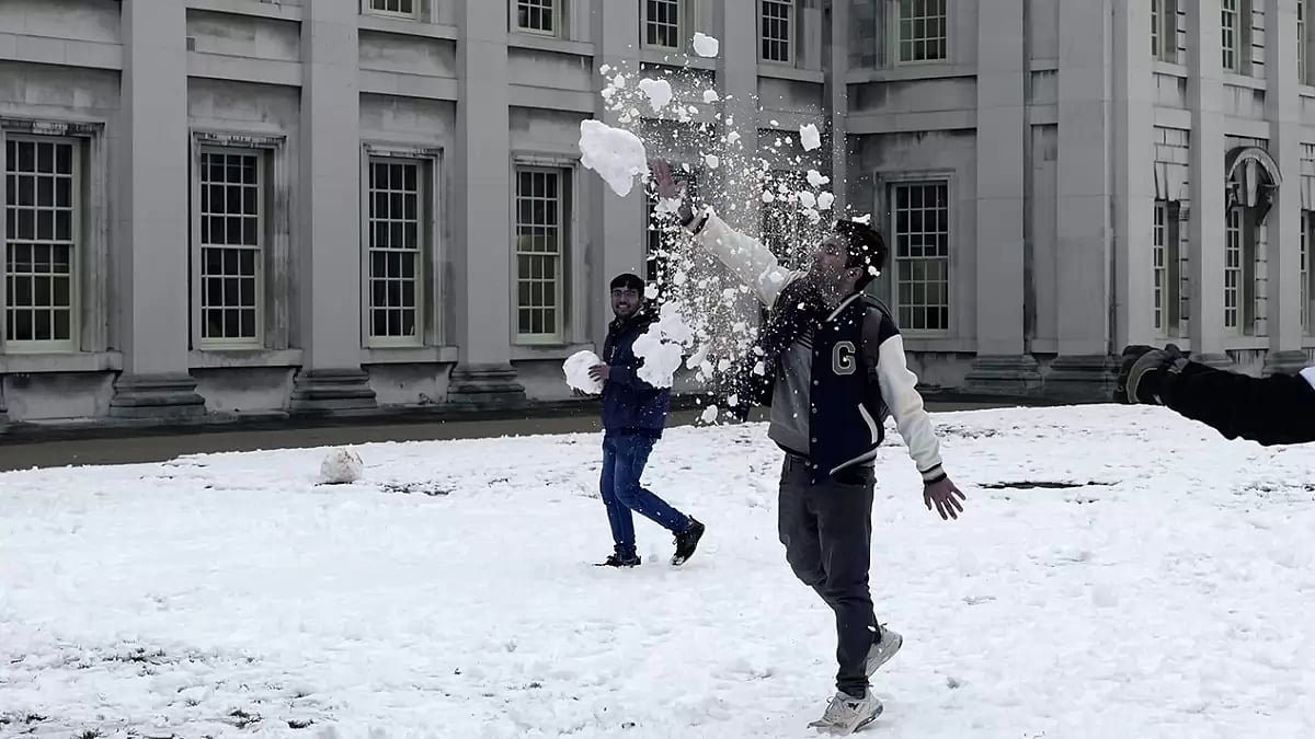 Snowfall in Britain