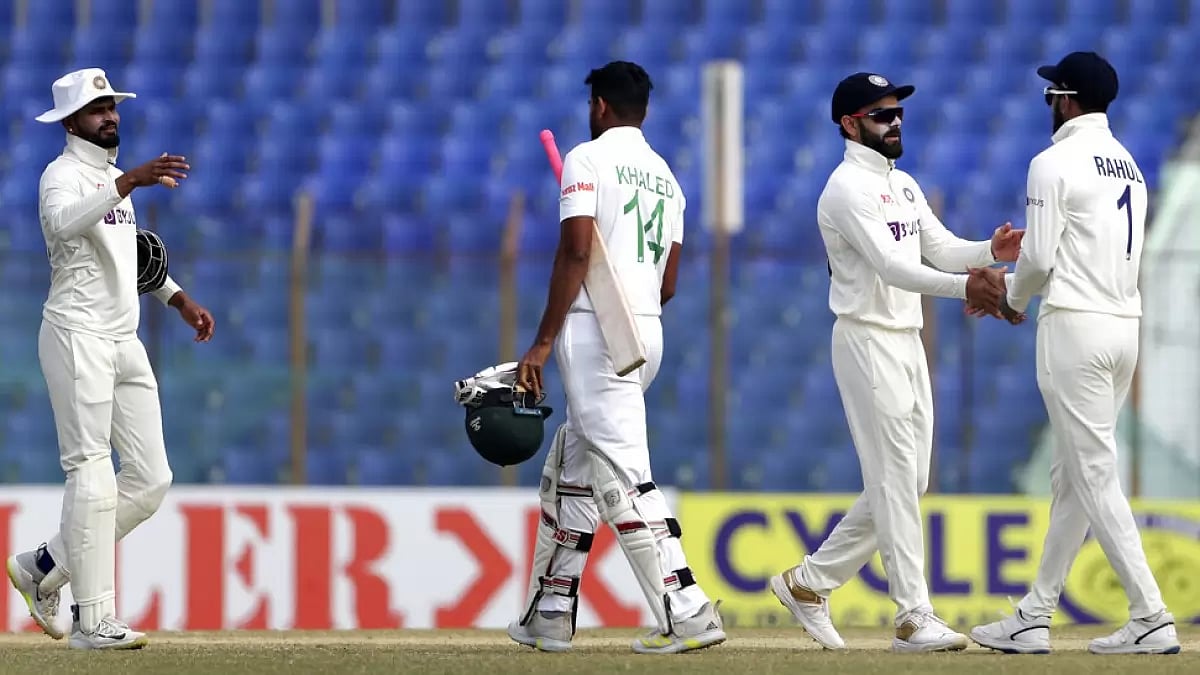 India had set a target of 513 to chase for Bangladesh.