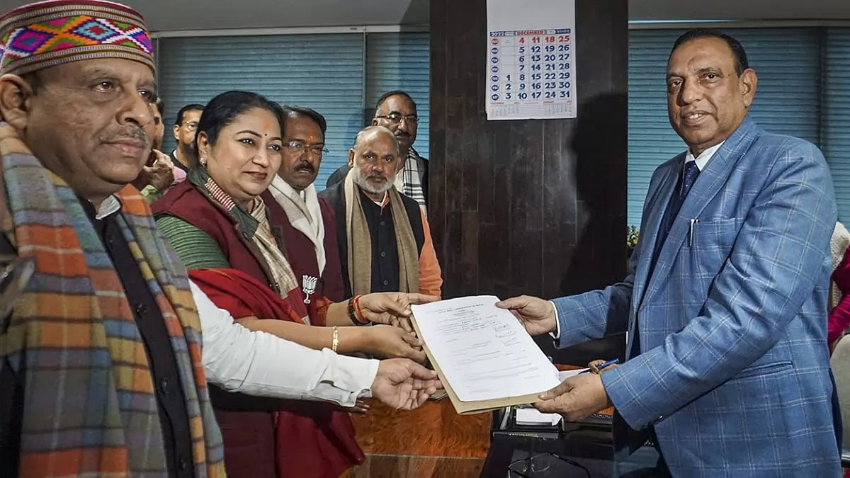 Rekha Gupta files her nomination for MCD Mayor